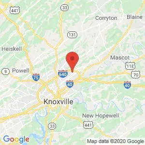 Knoxville Star Storage in East Knoxville map