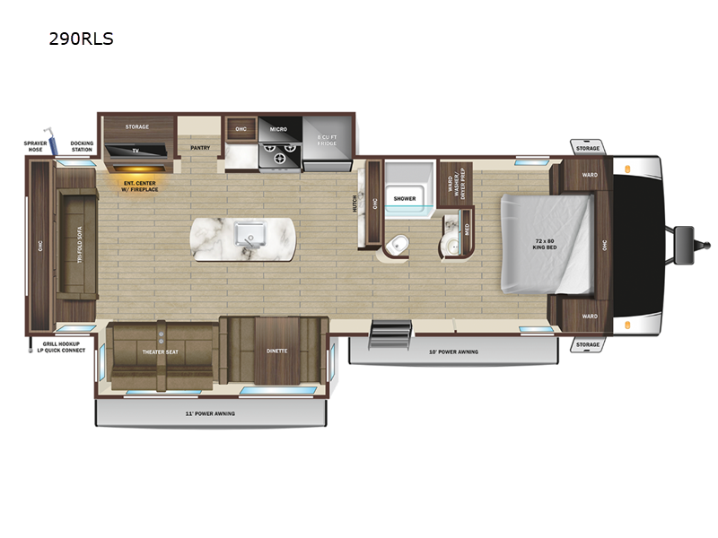 Open Range Light 290RLS floorplan