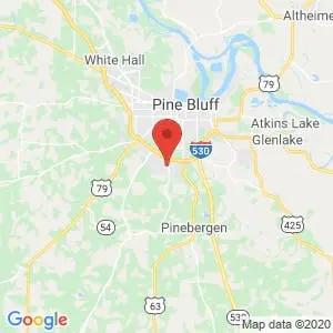 Access Self Storage Pine Bluff map