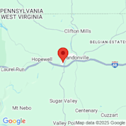 Map for Chestnut Ridge Park and Campground (Monongalia County Park)