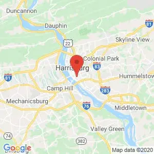 U-Haul 24/7 Storage of Downtown Harrisburg map