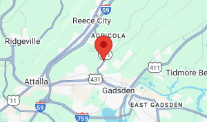 Map for Noccalula Falls Park & Campground