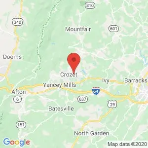 Charlottesville Self Storage at Crozet map