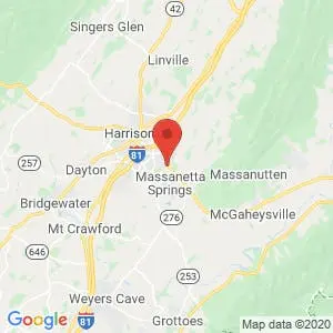 Harrisonburg Self Storage map