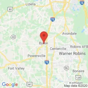 Byron Self Storage map