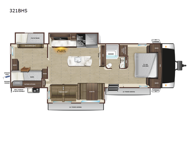 Open Range Light 321BHS floorplan