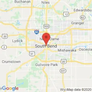 South Bend map