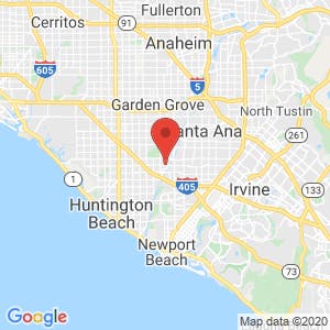 Fountain Valley Self Storage map