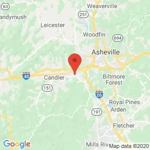 Asheville Storage map