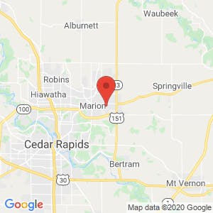 Cedar Rapids Area Storage – Marion map