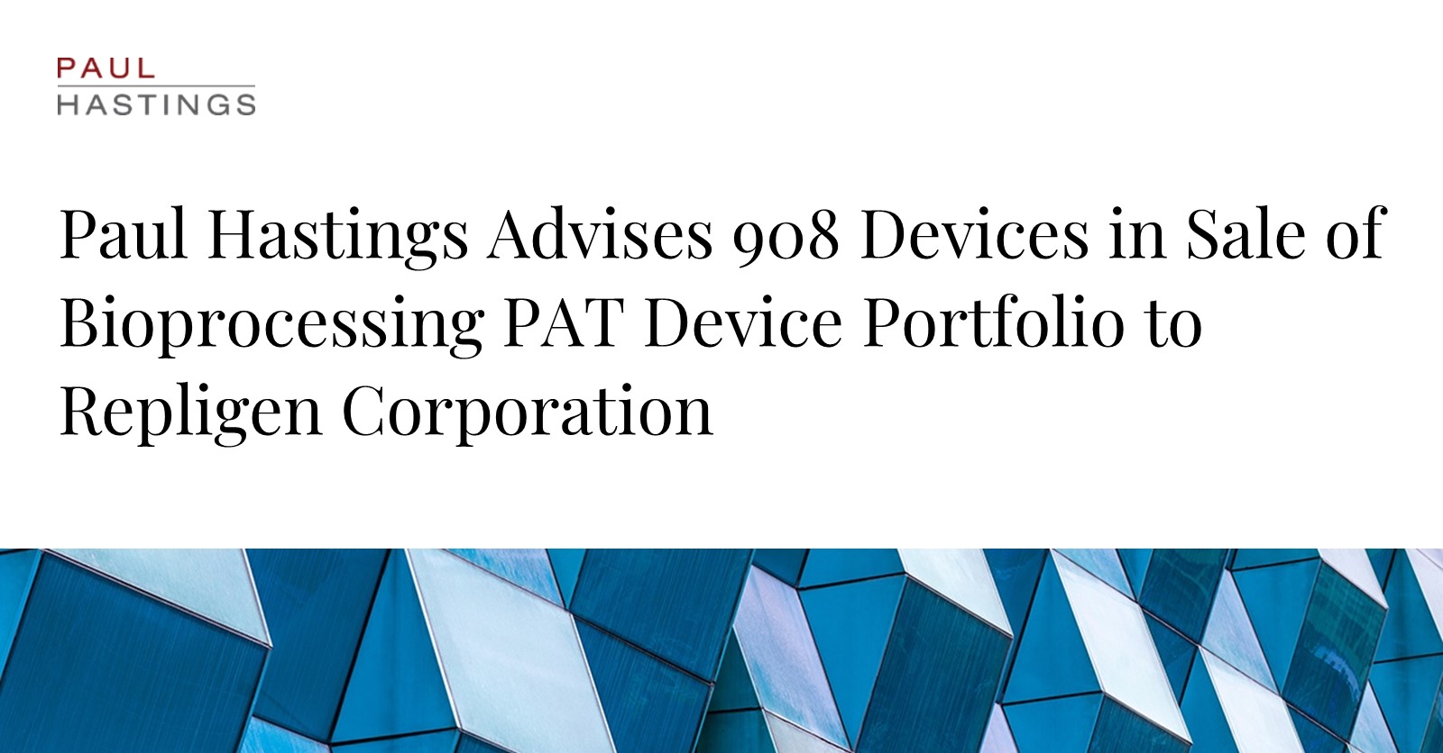 908 Devices Sells Bioprocessing PAT Portfolio to Repligen