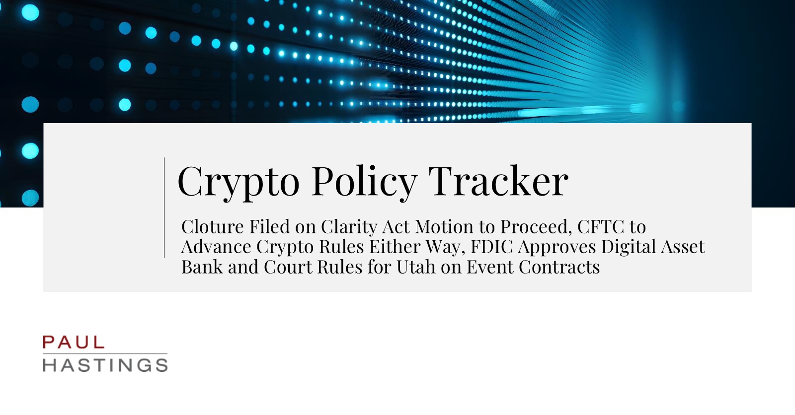 Cloture Filed on Clarity Act Motion to Proceed, CFTC to Advance ...