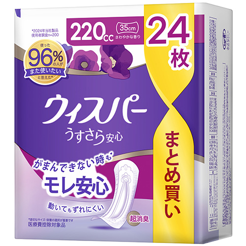 ウィスパー うすさら安心 220cc 安心用のクチコミ商品レビュー