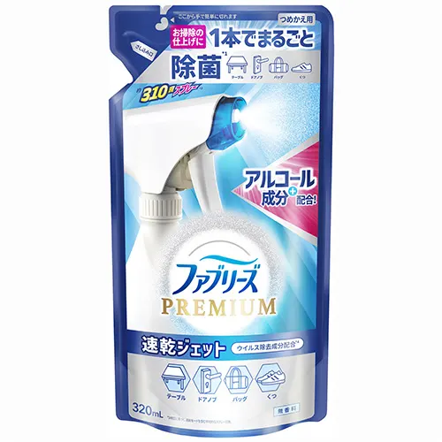 ファブリーズ速乾ジェット 無香料 アルコール成分入り つめかえ 320mL