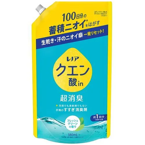 レノアクエン酸in超消臭フレッシュグリーンの香りつめかえ用 380ml