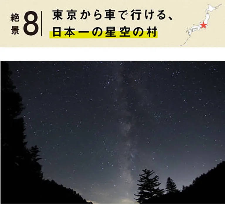 絶景８：東京から車で行ける、日本一の星空の村
