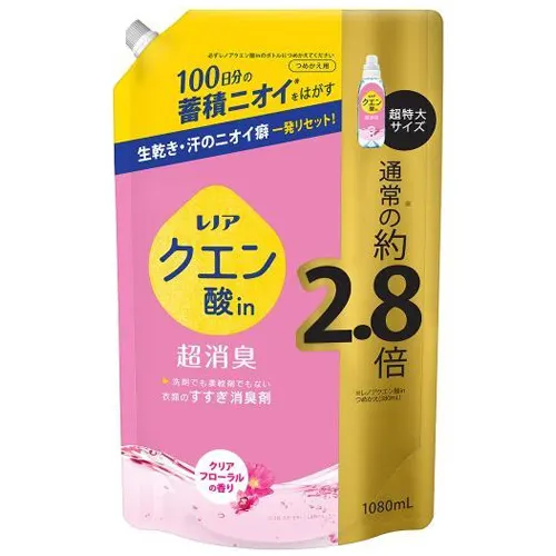 レノアクエン酸in超消臭クリアフローラルの香りつめかえ用超特大サイズ 1,080ml