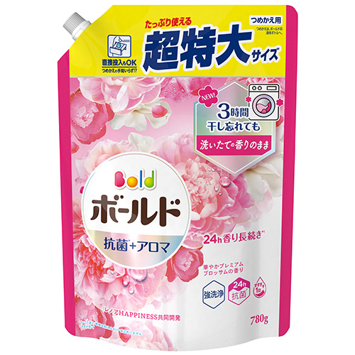 P＆G　ボールド　プレミアムブロッサム　抗菌＋アロマ　超特大　780g　20袋 ボールドジェル 華やかプレミアムブロッサムの香り つめかえ用