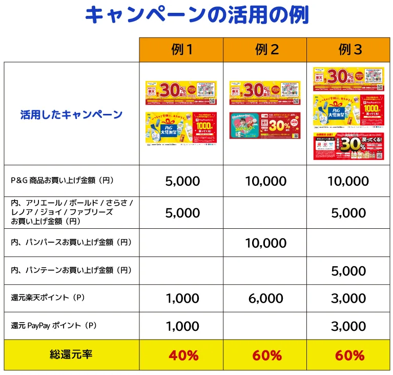 キャンペーン活用の例