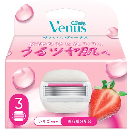 ヴィーナス コンフォートグライド5うるツヤ肌いちごの香り(替刃)
