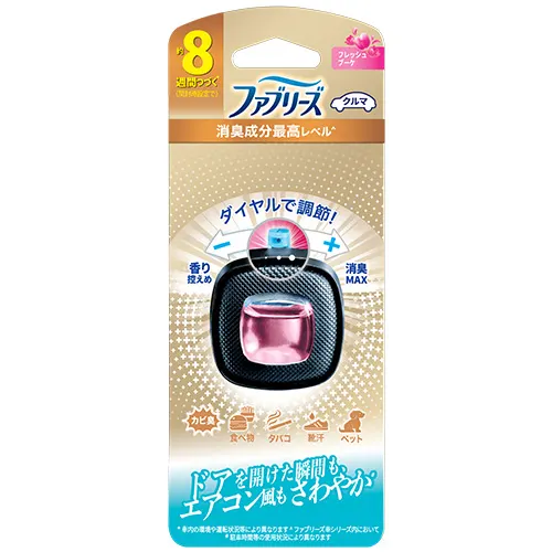 ファブリーズ クルマ イージークリップ 消臭成分最高レベル フレッシュブーケ