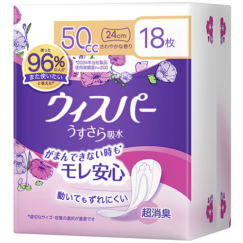 ウィスパー うすさら吸水 50cc 少量用のクチコミ商品レビュー