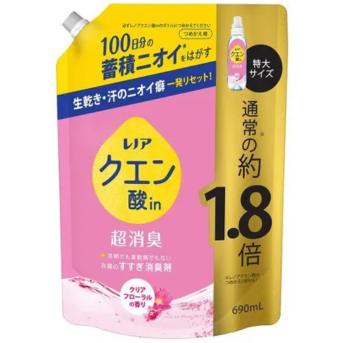 レノアクエン酸in超消臭クリアフローラルの香りつめかえ用特大サイズ 690ml