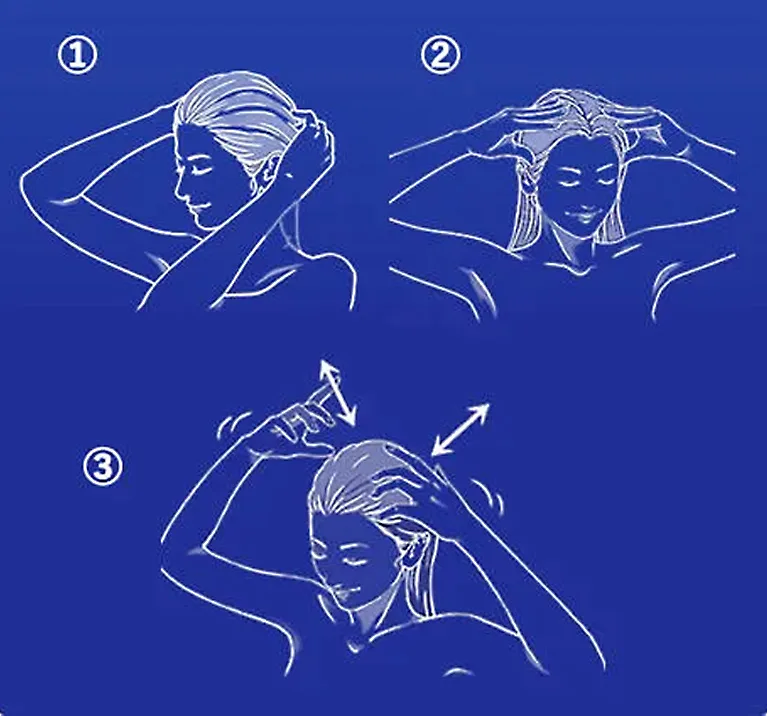 STEP2 マッサージクリームで1分間の地肌ケア