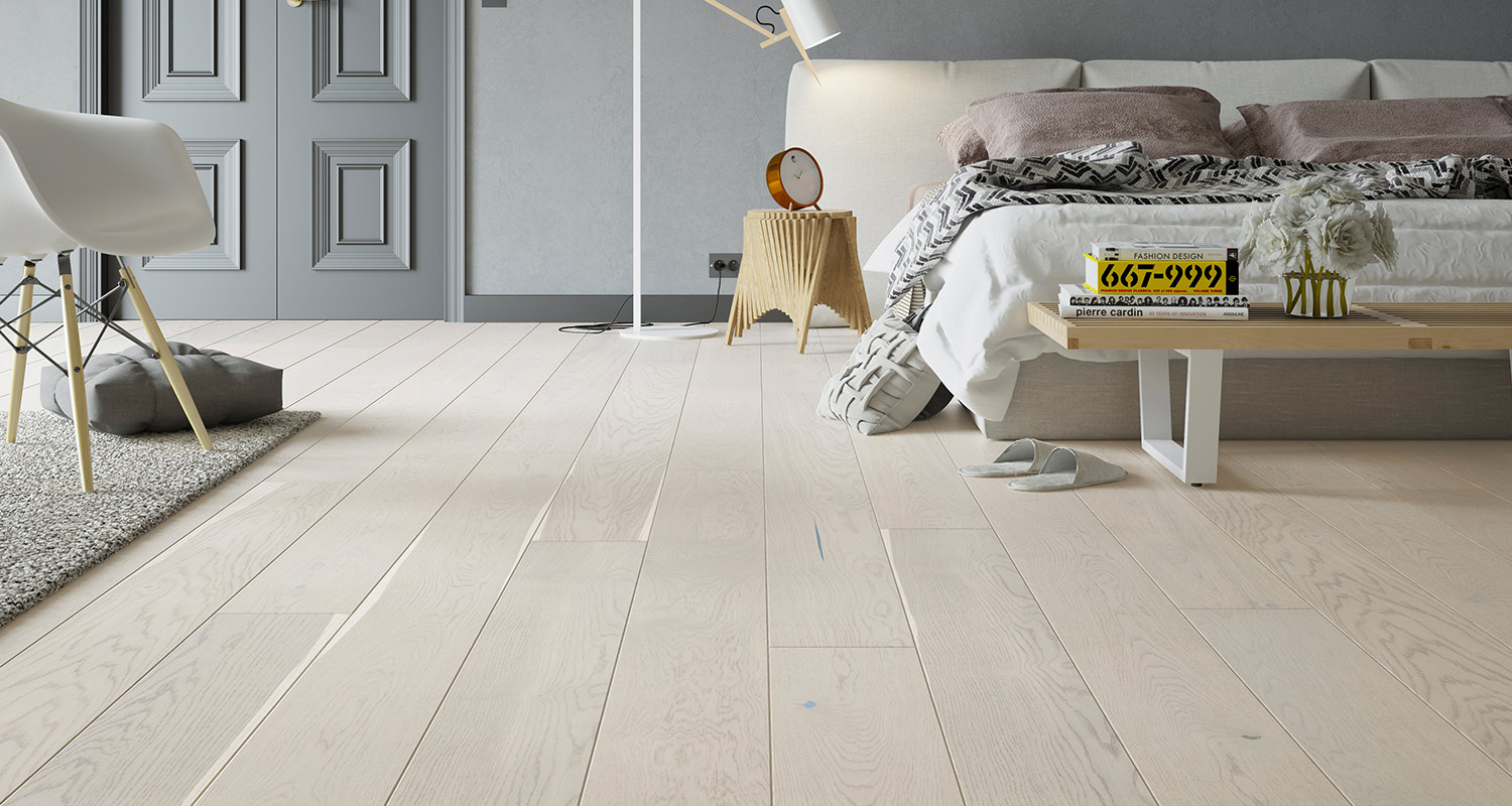 Parkettgolv i sovrum