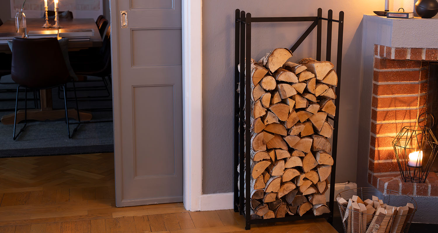 Björkved, vedstaplare