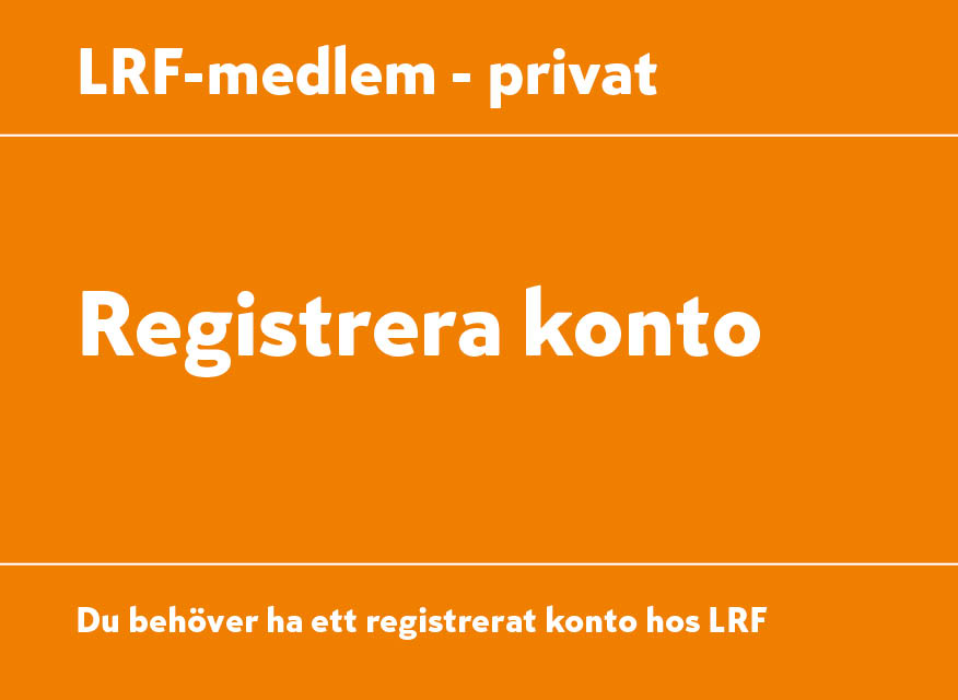 Vit text på vinröd bakgrund om samköpsrabatt för LRF-medlemmar hos K-Bygg och registreringsuppmaning.