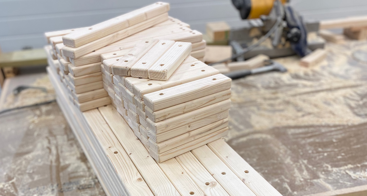 Obehandlade trädelar till solstolen