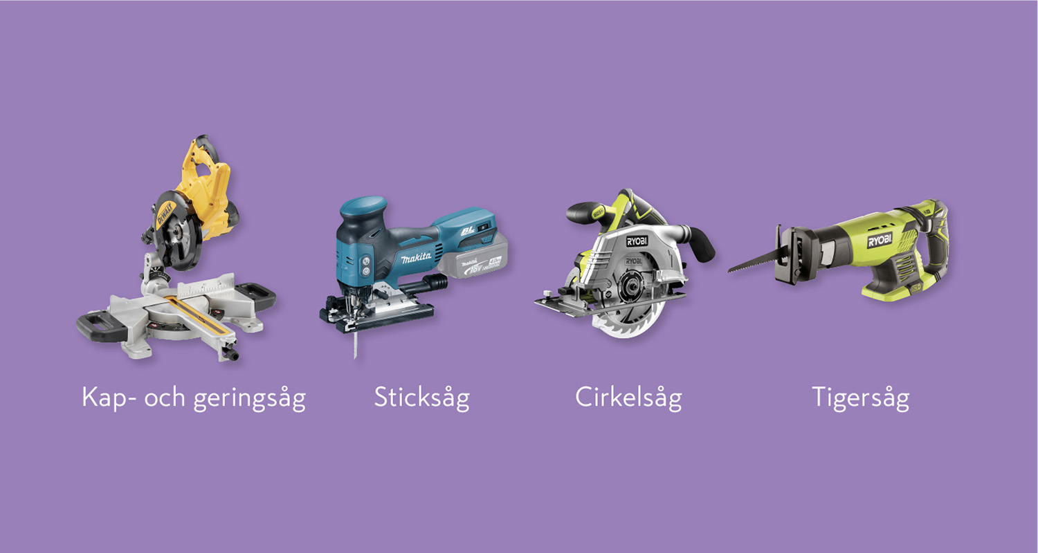 kap- och geringssågen, sticksågen och tigersågen 