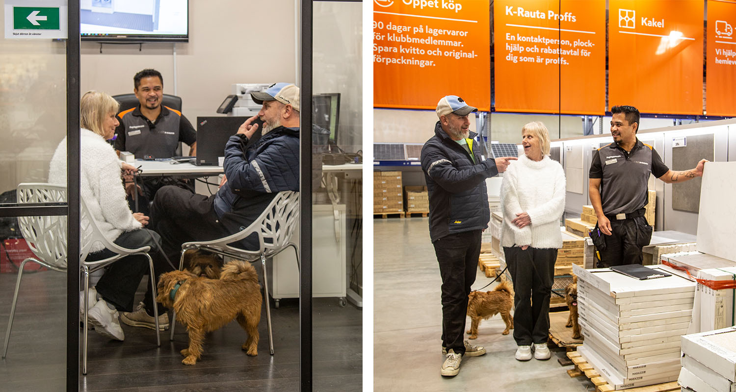 Irma Markoolios mamma tillsammans med K-Rautas Projektplanerare Jovannie