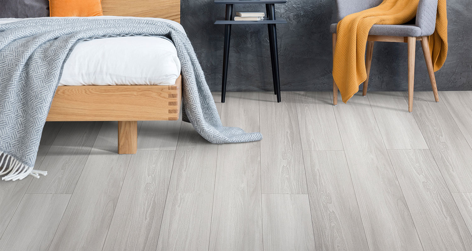 Laminatgolv i sovrum