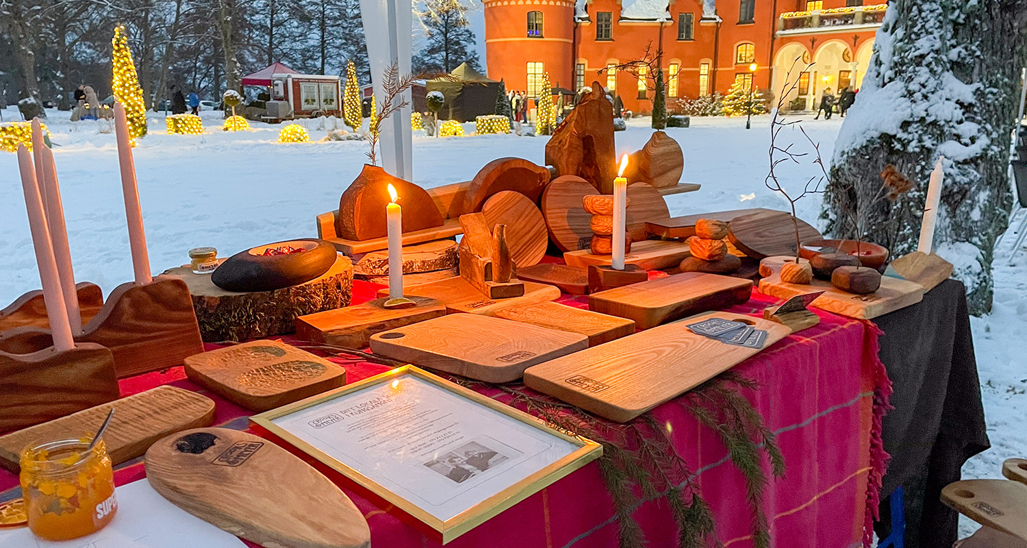 Alex och Stewart på Crooks & Meyer handlar lokalt trä från K-Bygg.