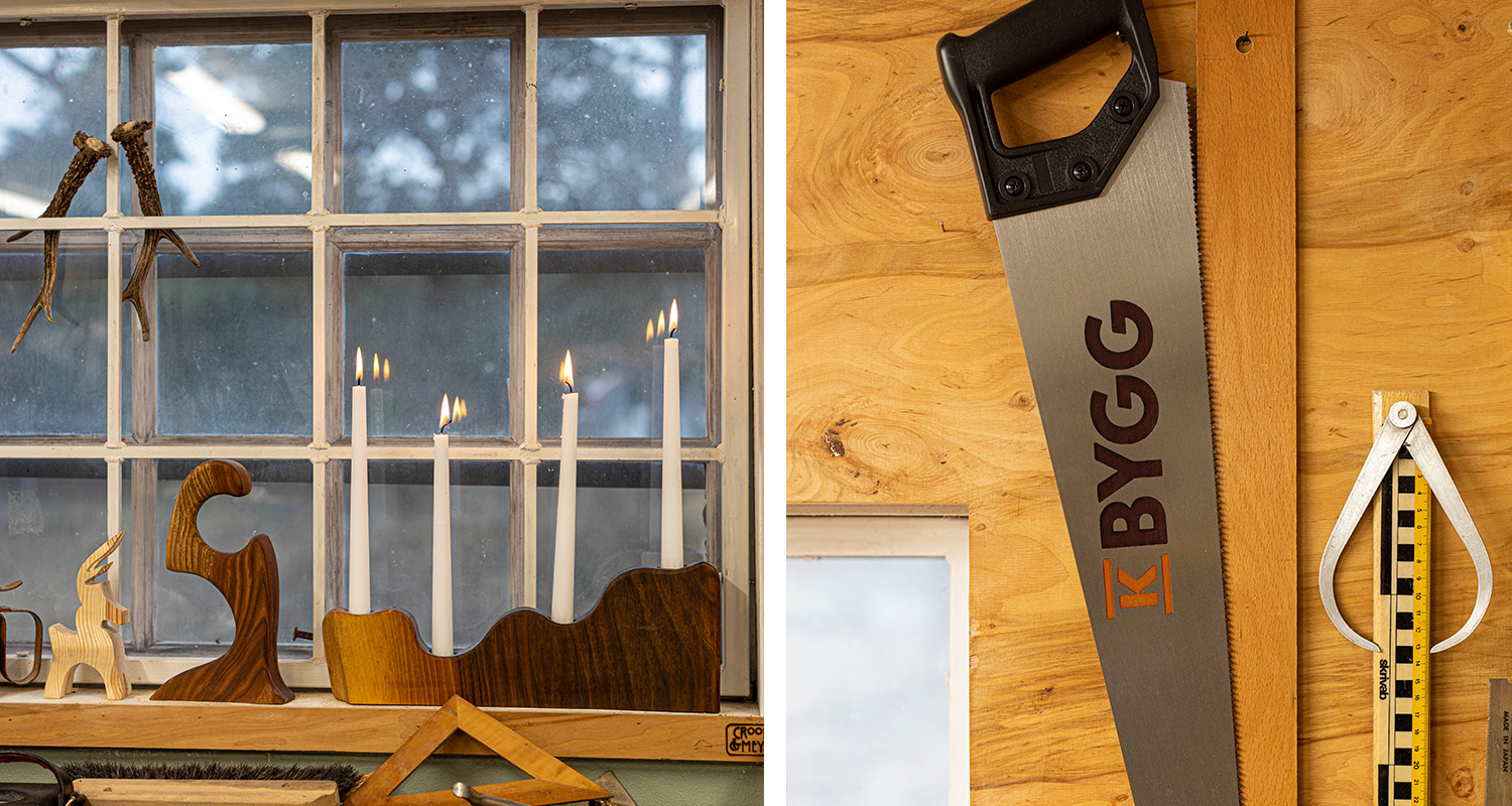 Handgjorda skärbrädor i svenskt trä från Crooks & Meyer, material från K-Bygg.