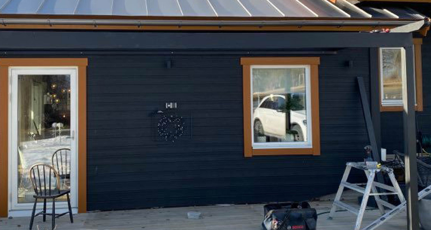 Husväggen innan bygget började