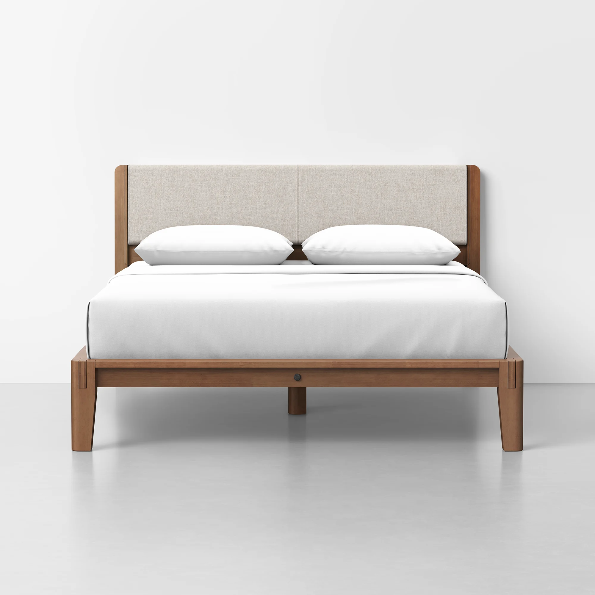 Classic Bed - HB Cushion Natural / King / Walnut