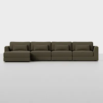 Dark Olive / 4 Seat + Ottoman