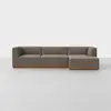 Essential Chaise Sectional - Right Arm Chaise / Mocha / Walnut - 1