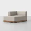 Essential Sectional Module (Left Arm Chaise / Natural / Walnut) - Angled