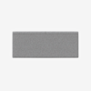 Rectangular, light gray, upholstered panel viewed from above against a plain white background.