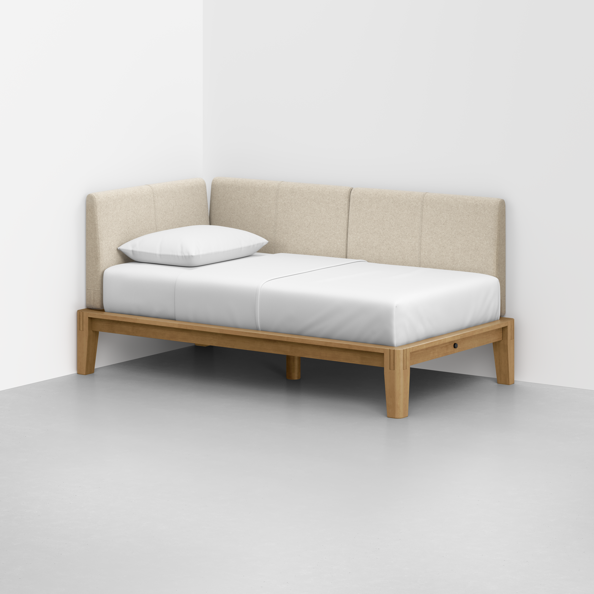 Heathered Oatmeal / Oak