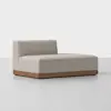 Essential Sectional Module (Right Arm Island / Natural / Walnut) - Back Angled