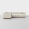 Essential L Sectional - Ivory / Walnut - 1