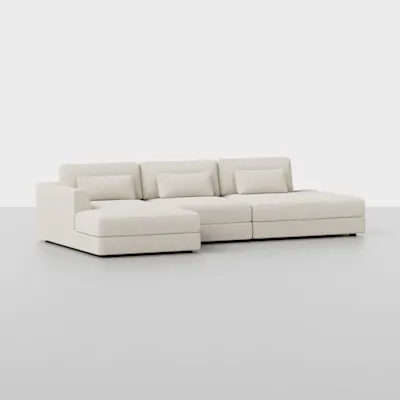 Ivory / Left Arm Chaise