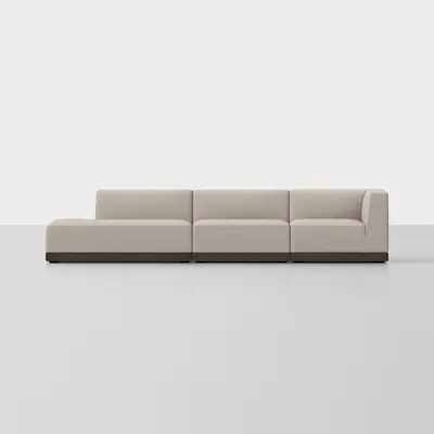 Natural / Espresso / 3 Seat Left Arm Island