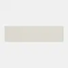 A rectangular light beige mat with rounded corners is centered on a plain white background.