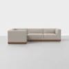 Essential L Sectional - Natural / Walnut - 1